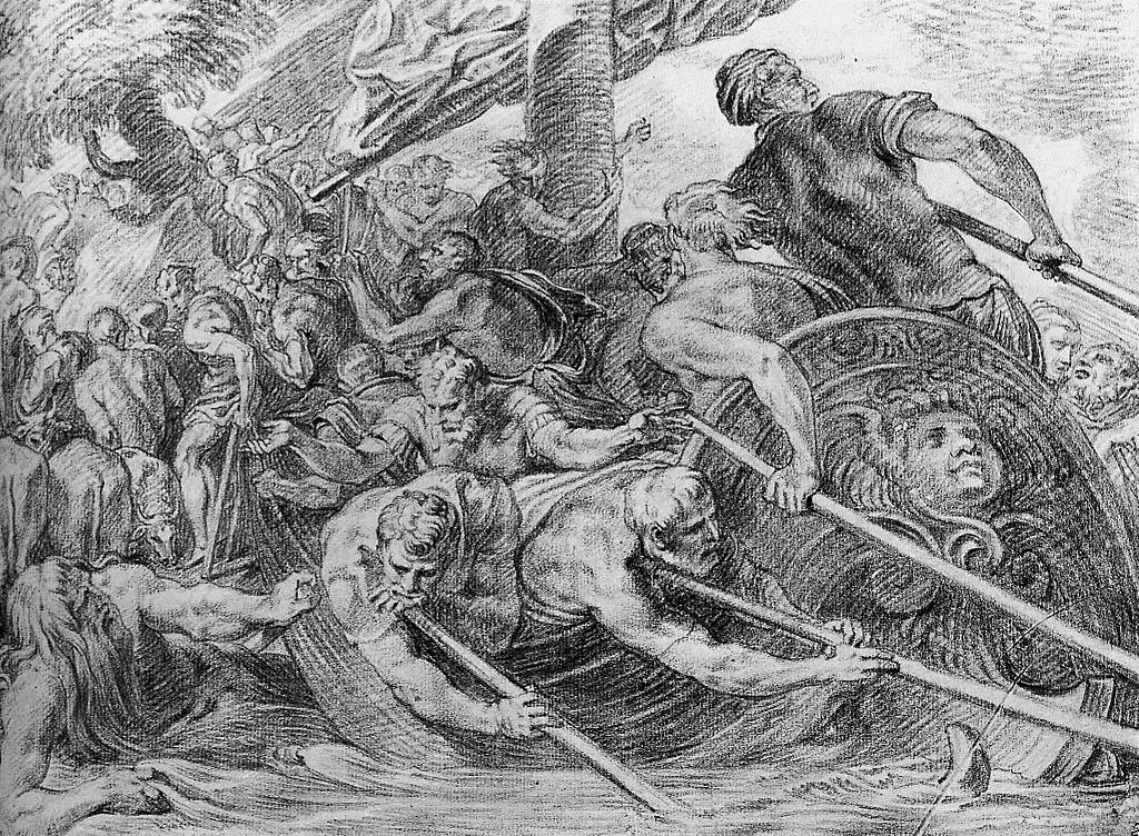 Ulisse sbarca sulla spiaggia dell'Ade